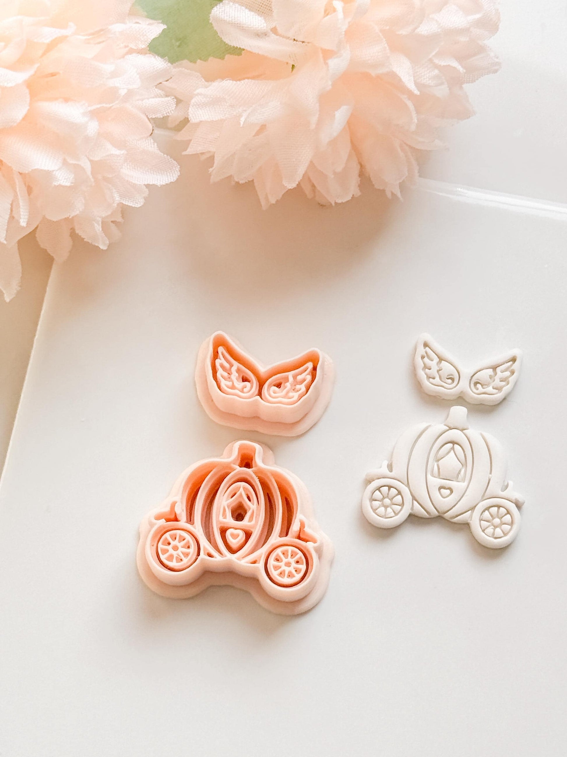 Fairy Tale Ride Clay Cutter Set: Pumpkin Carriage & Winged Accent