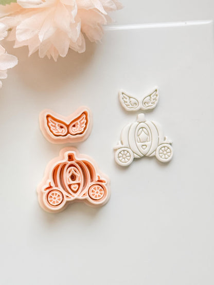 Fairy Tale Ride Clay Cutter Set: Pumpkin Carriage & Winged Accent