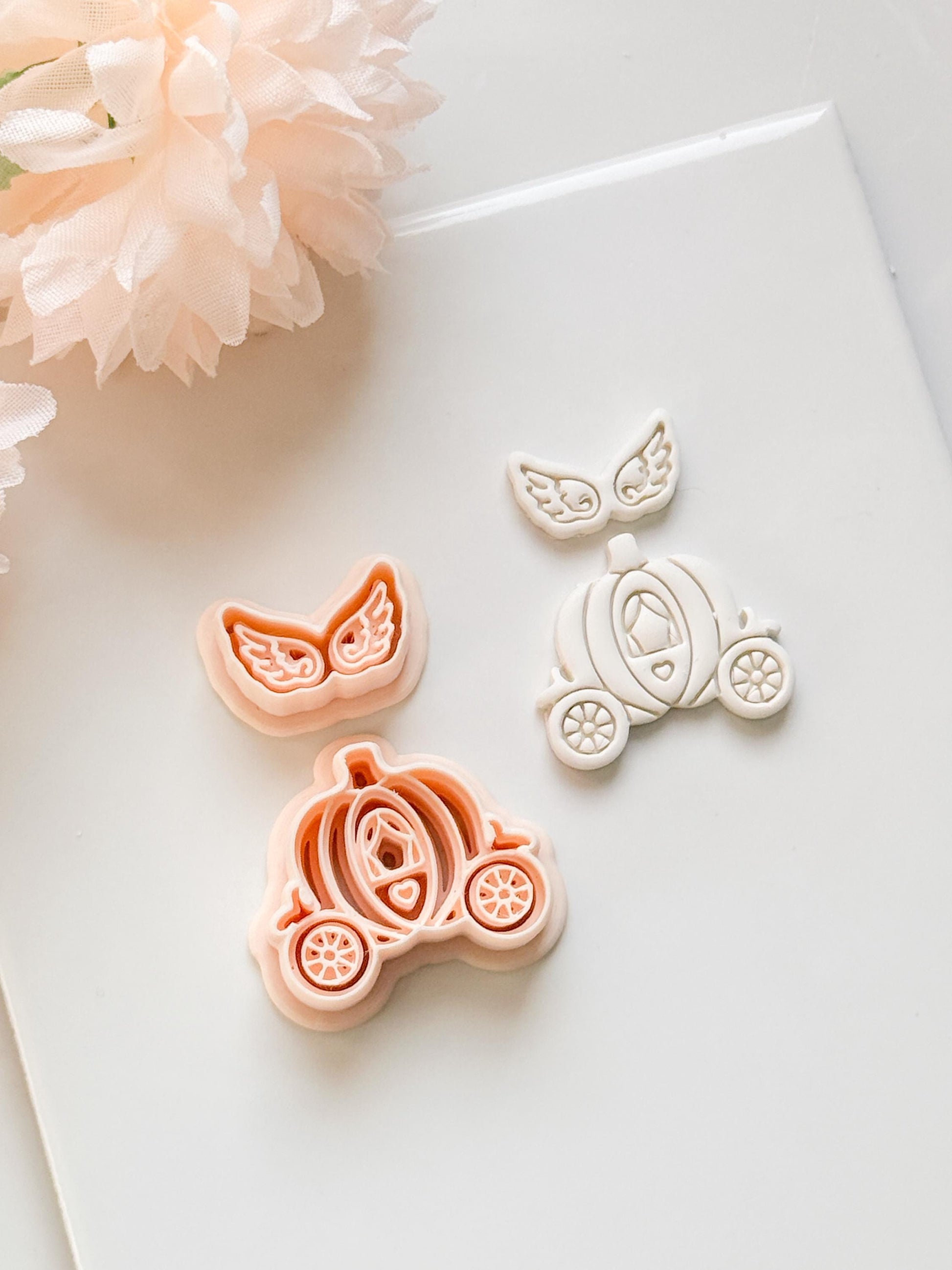 Fairy Tale Ride Clay Cutter Set: Pumpkin Carriage & Winged Accent