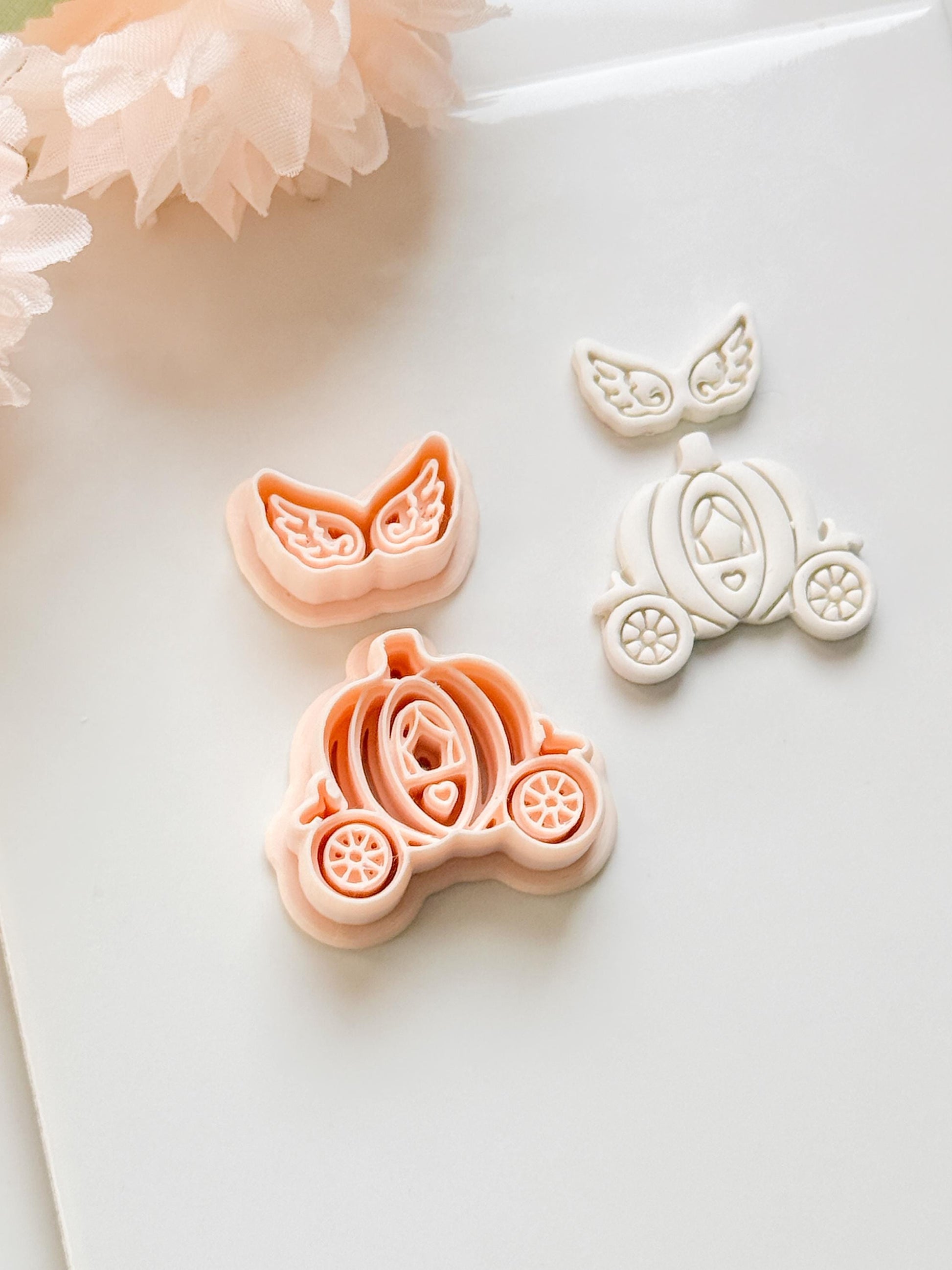 Fairy Tale Ride Clay Cutter Set: Pumpkin Carriage & Winged Accent