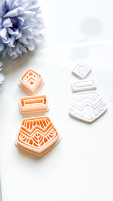 Anais Geometric Clay Cutter: Art Deco Polymer Clay Shape