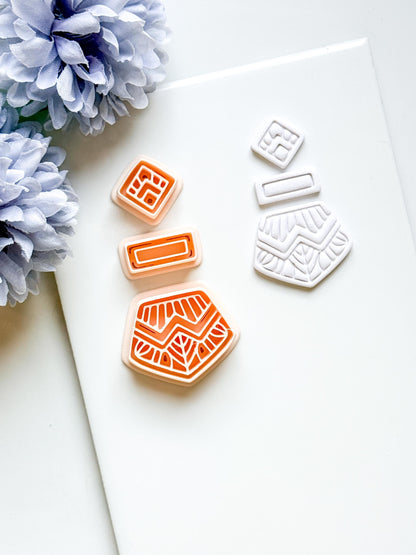 Anais Geometric Clay Cutter: Art Deco Polymer Clay Shape