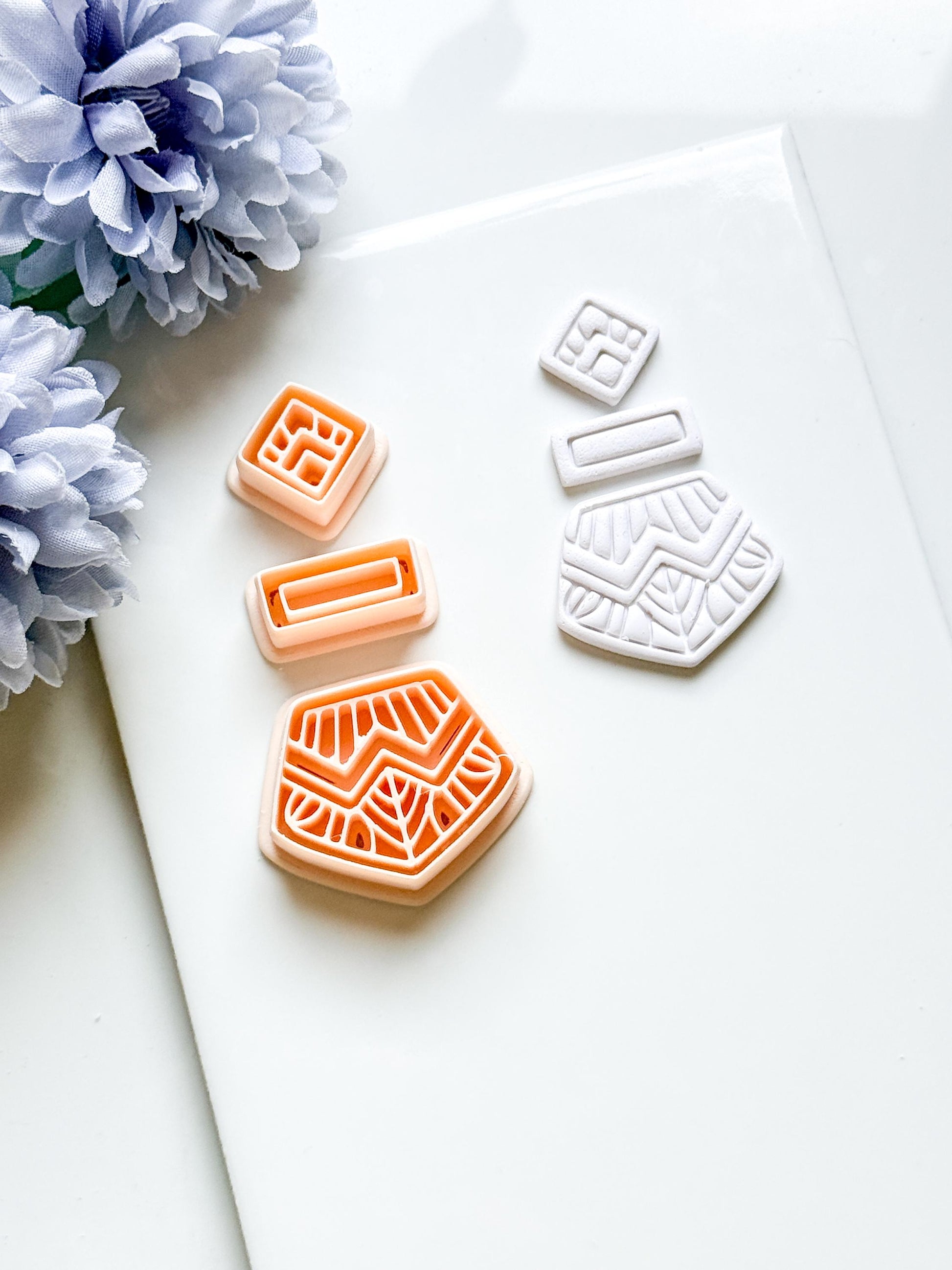 Anais Geometric Clay Cutter: Art Deco Polymer Clay Shape