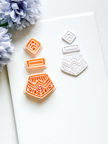 Anais Geometric Clay Cutter: Art Deco Polymer Clay Shape