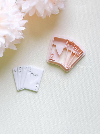 Love Deck Card Clay Cutter Set: Valentine Heart Design