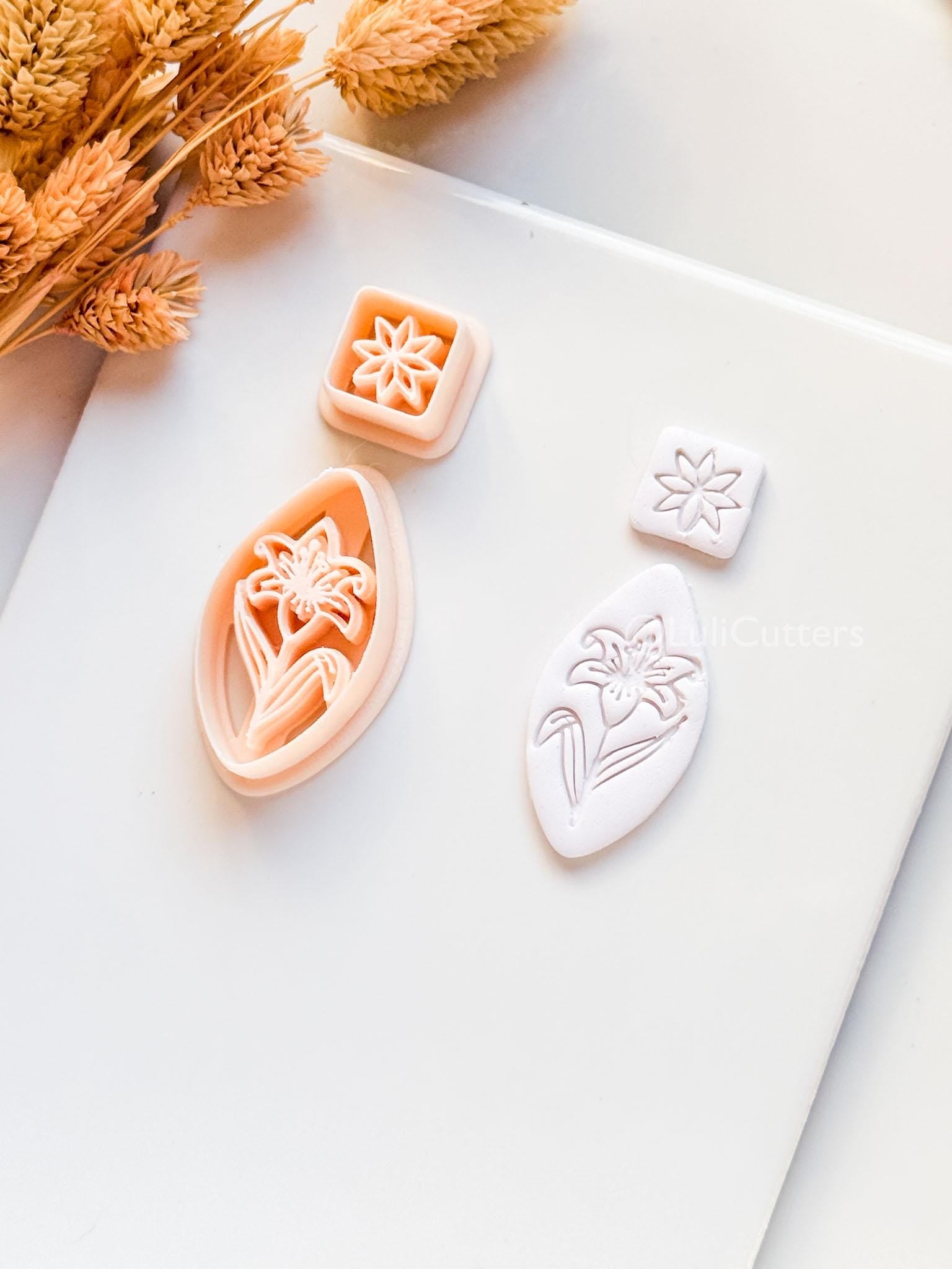 Wild Lilly Clay Cutter: Floral Drop Design