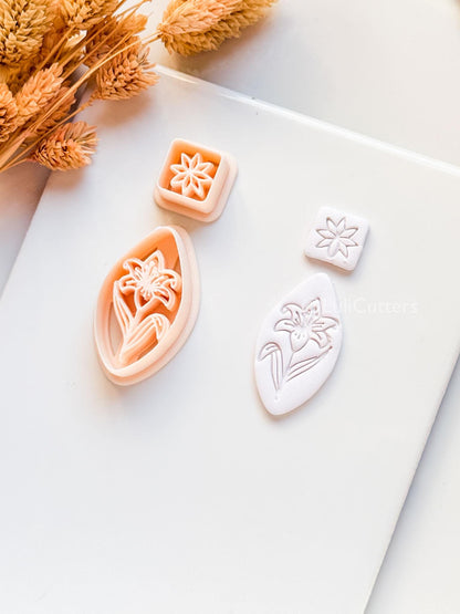 Wild Lilly Clay Cutter: Floral Drop Design