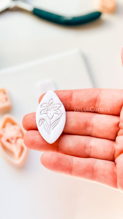 Wild Lilly Clay Cutter: Floral Drop Design