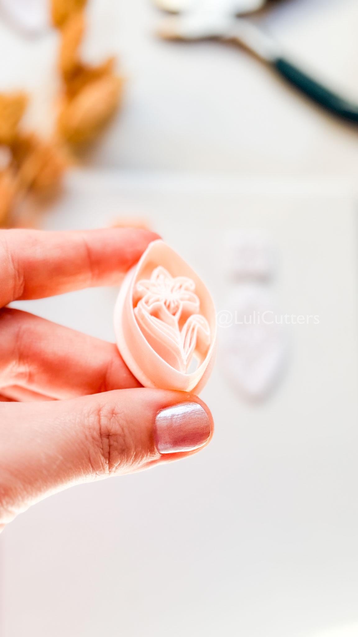 Wild Lilly Clay Cutter: Floral Drop Design
