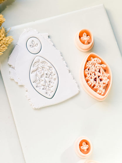 Lilly of the Valley Clay Cutter: Layered Floral Drop Design
