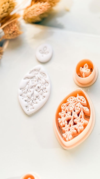 Lilly of the Valley Clay Cutter: Layered Floral Drop Design