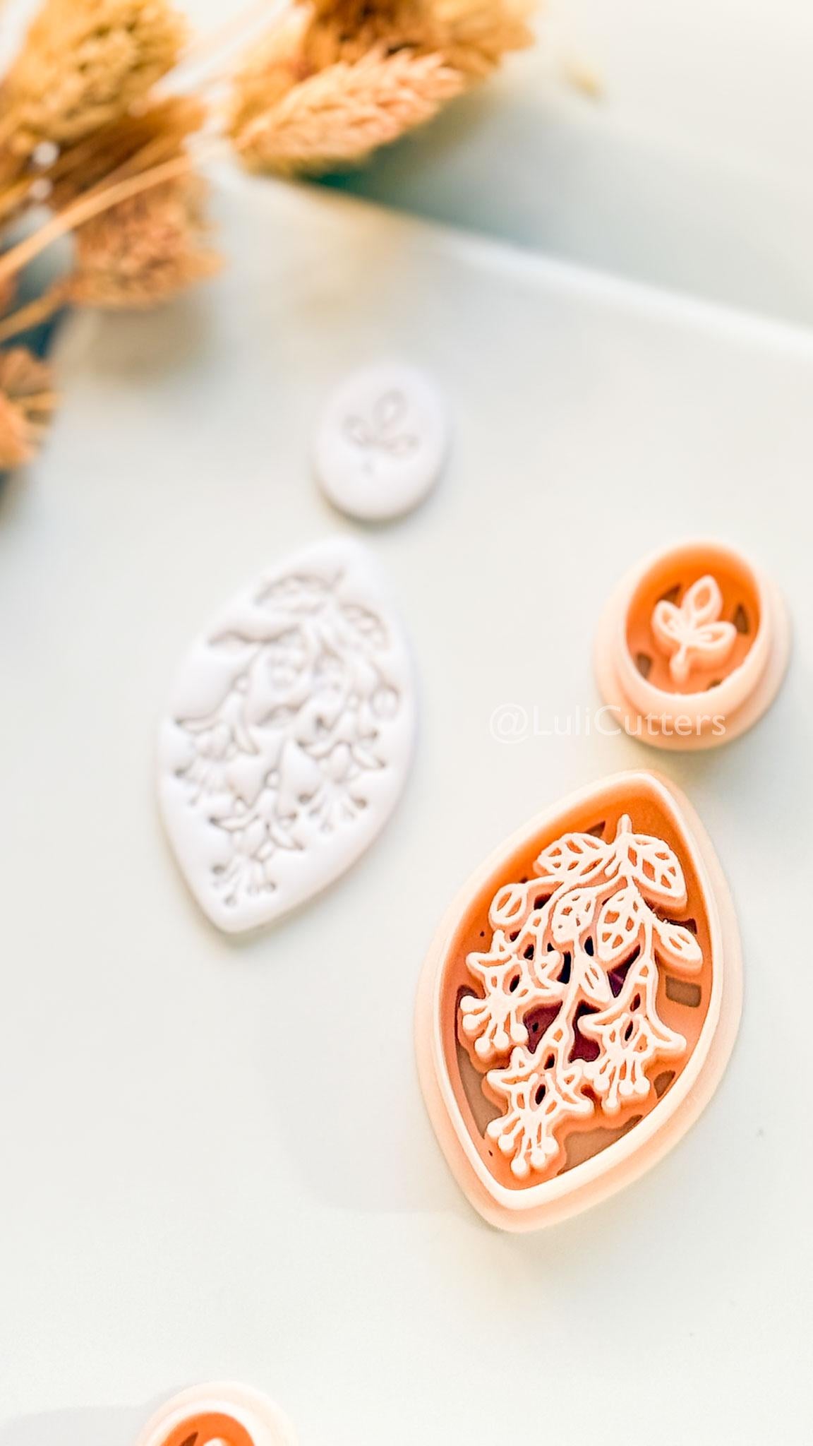 Lilly of the Valley Clay Cutter: Layered Floral Drop Design
