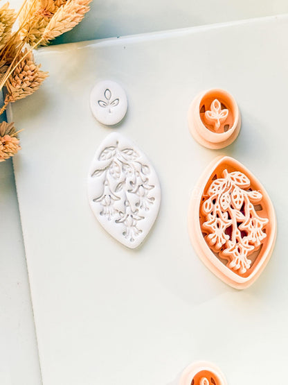 Lilly of the Valley Clay Cutter: Layered Floral Drop Design