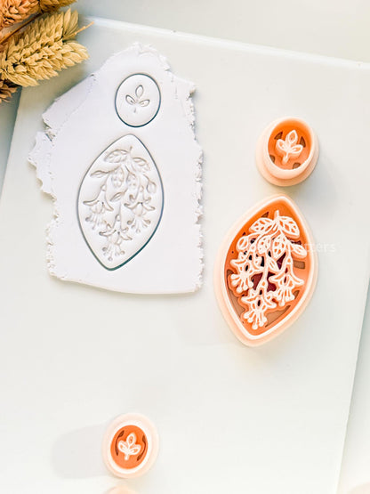 Lilly of the Valley Clay Cutter: Layered Floral Drop Design
