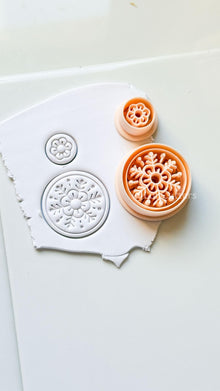 Feya Clay Cutter: Layered Round Floral Snowflake Design