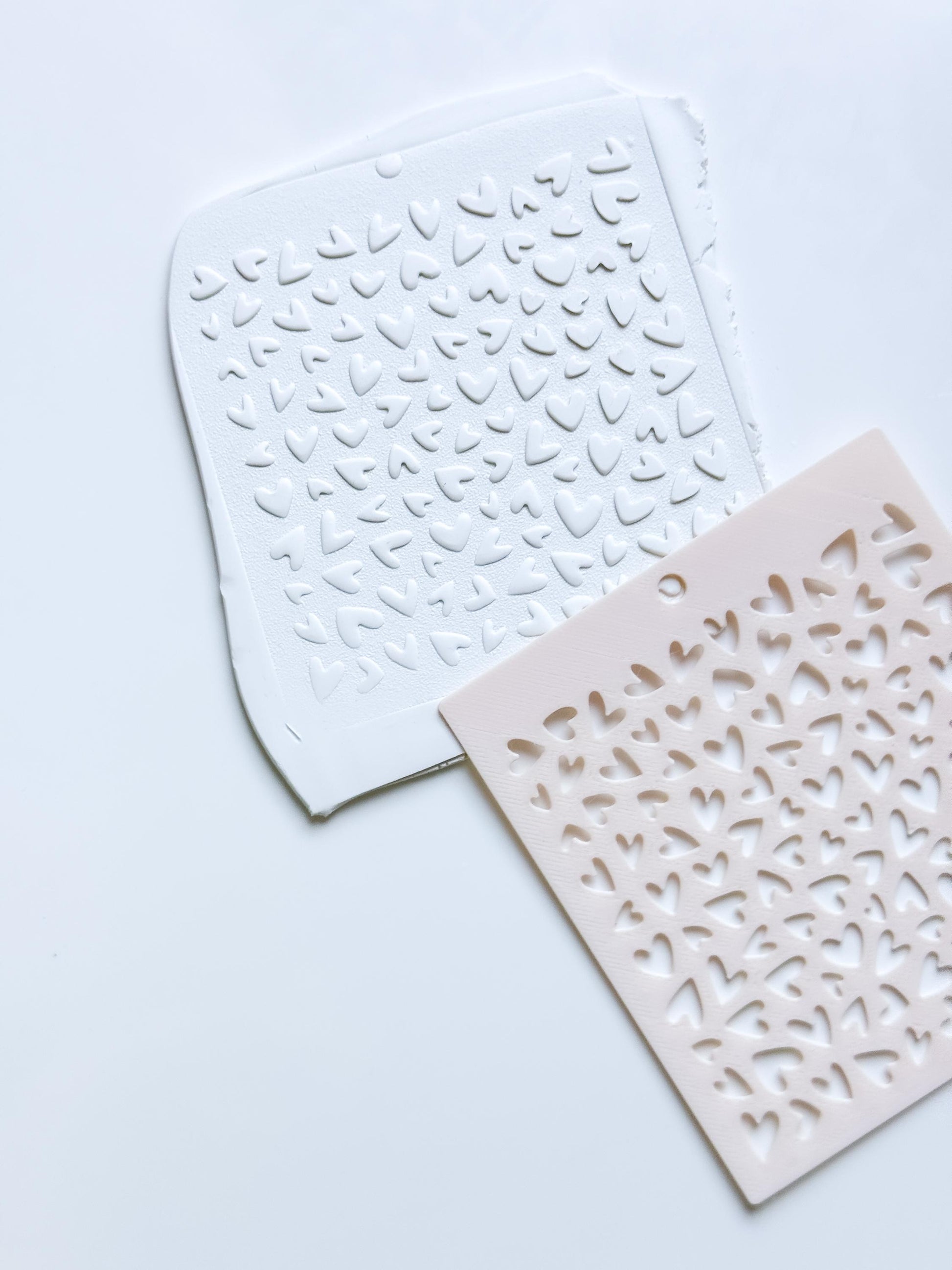 Love Sprinkle Hearts Stencil for Polymer Clay