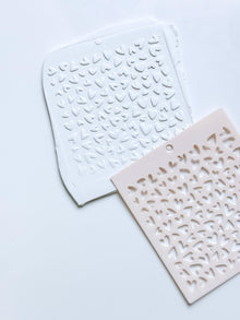 Love Sprinkle Hearts Stencil for Polymer Clay