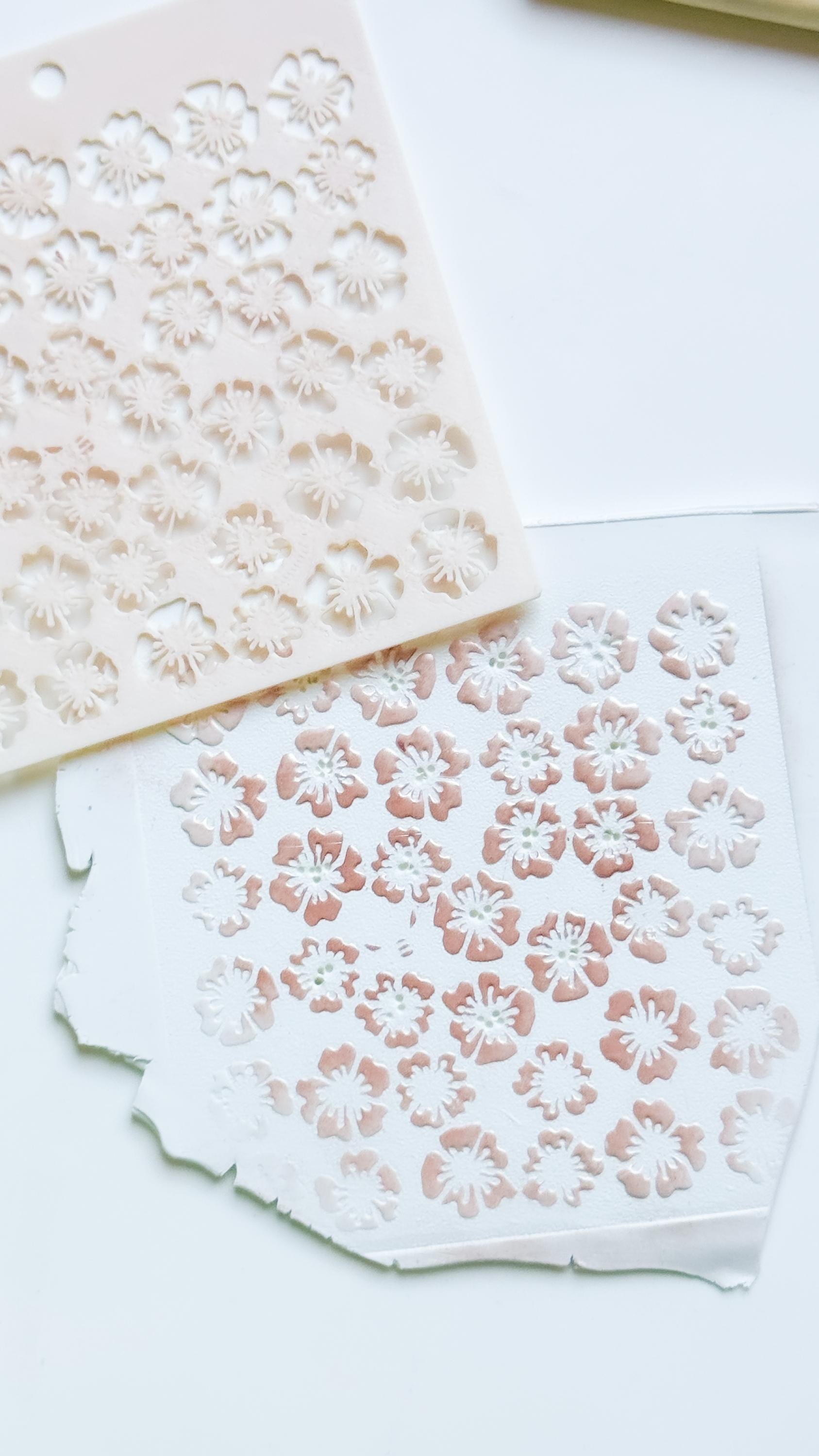 Romance Petals Floral Stencil for Polymer Clay