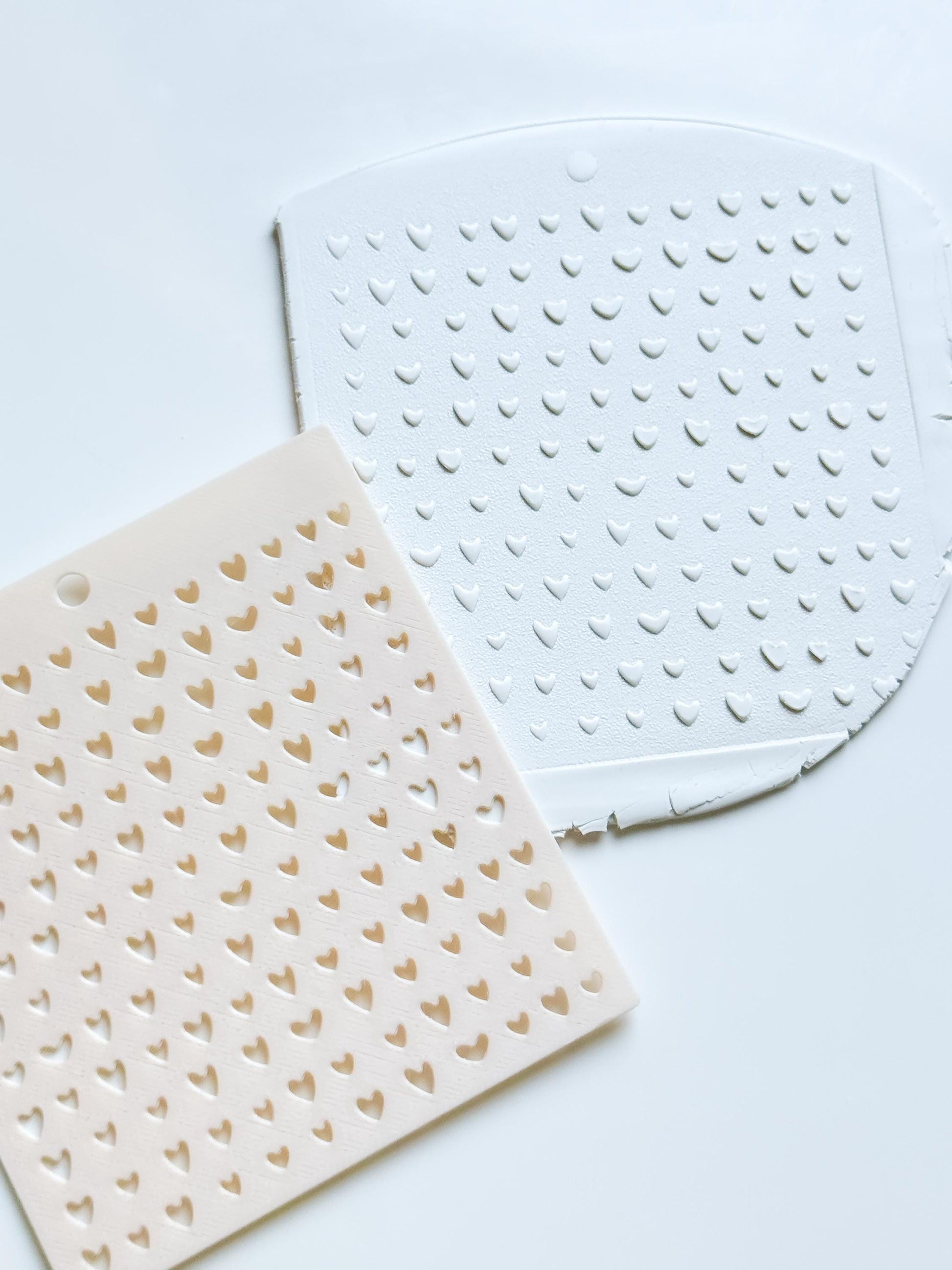 Heartline Diagonal Hearts Stencil for Polymer Clay