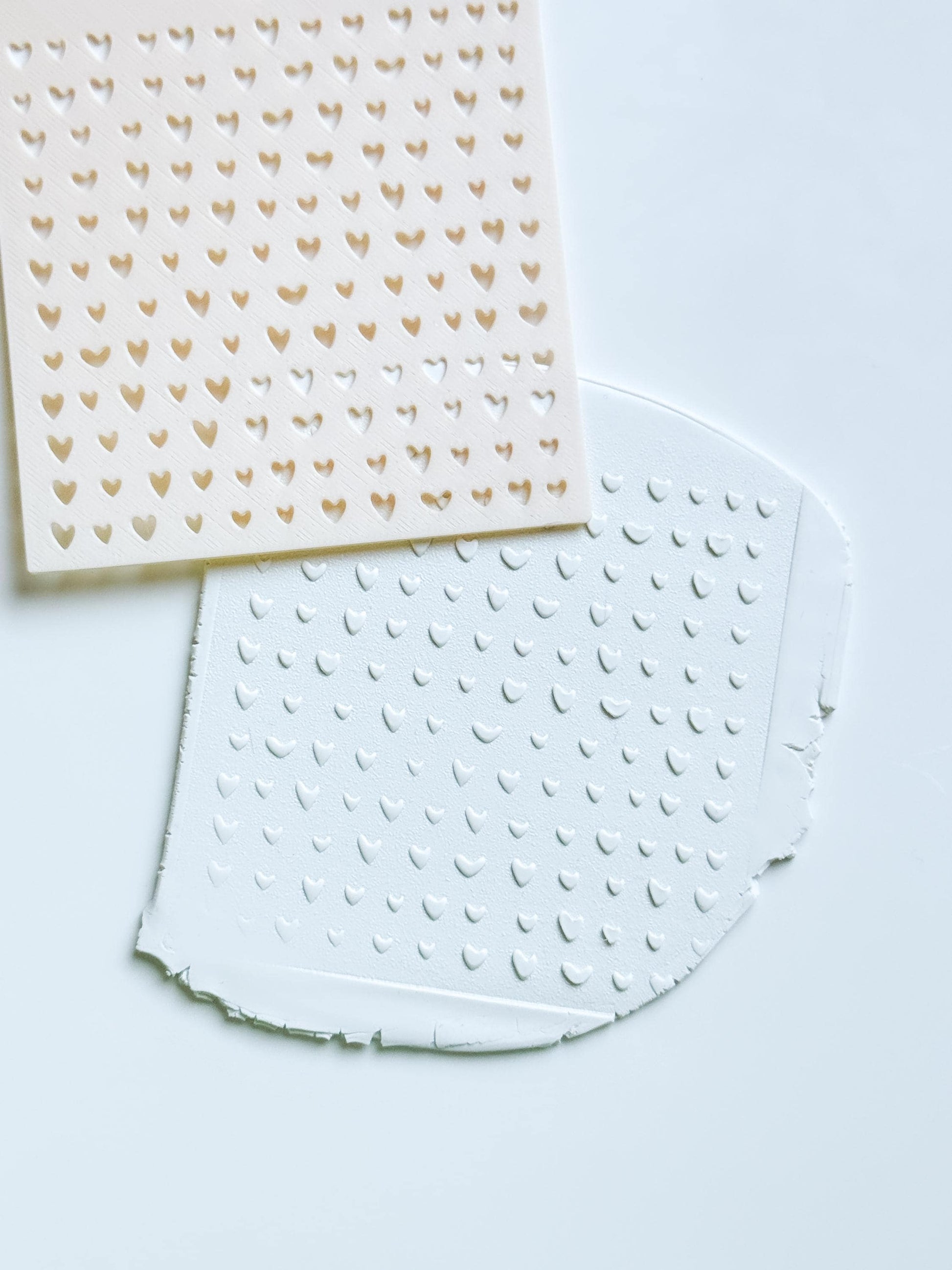 Heartline Diagonal Hearts Stencil for Polymer Clay