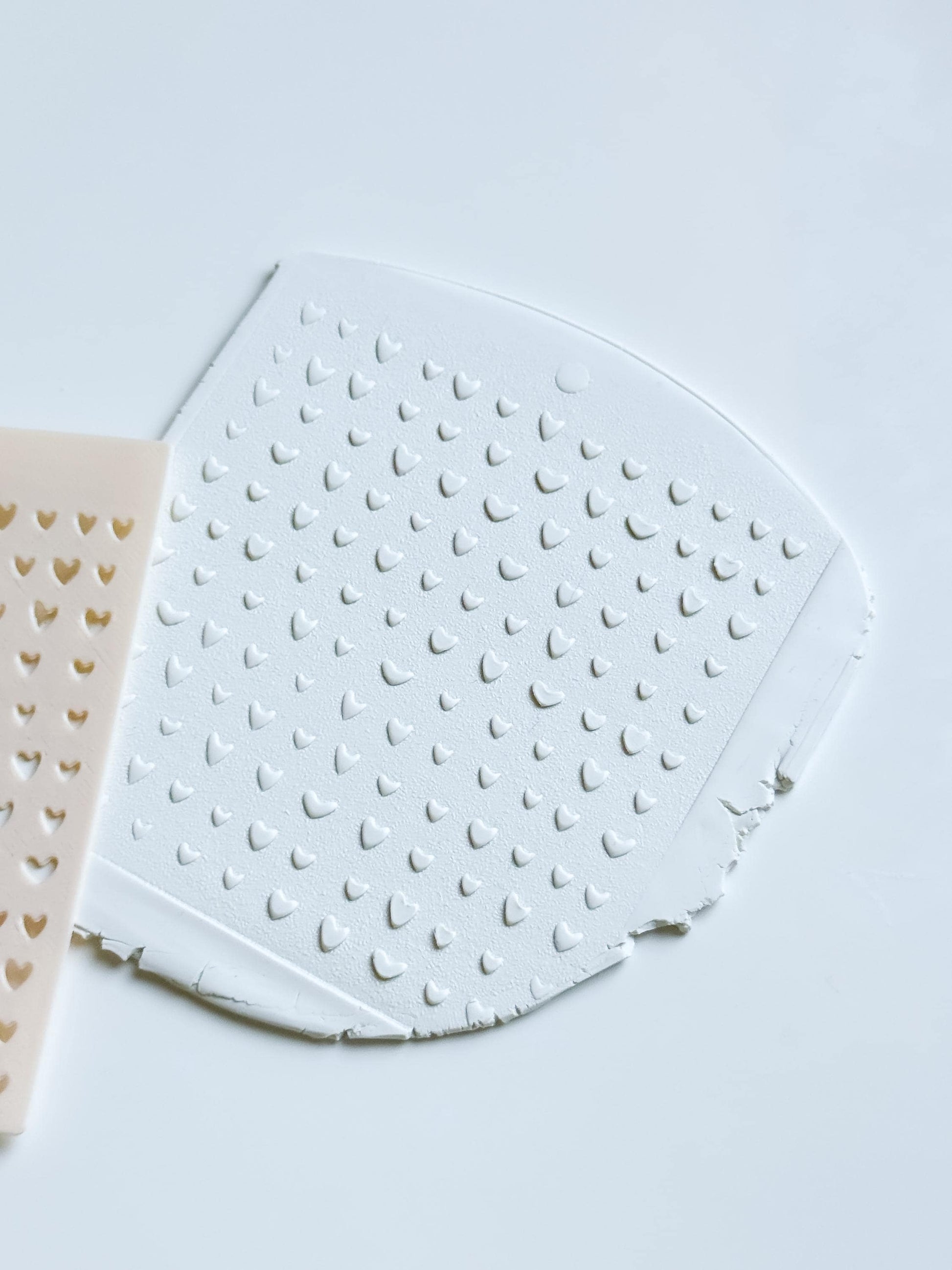 Heartline Diagonal Hearts Stencil for Polymer Clay