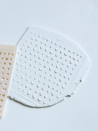 Heartline Diagonal Hearts Stencil for Polymer Clay