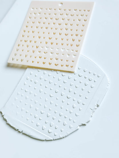 Heartline Diagonal Hearts Stencil for Polymer Clay