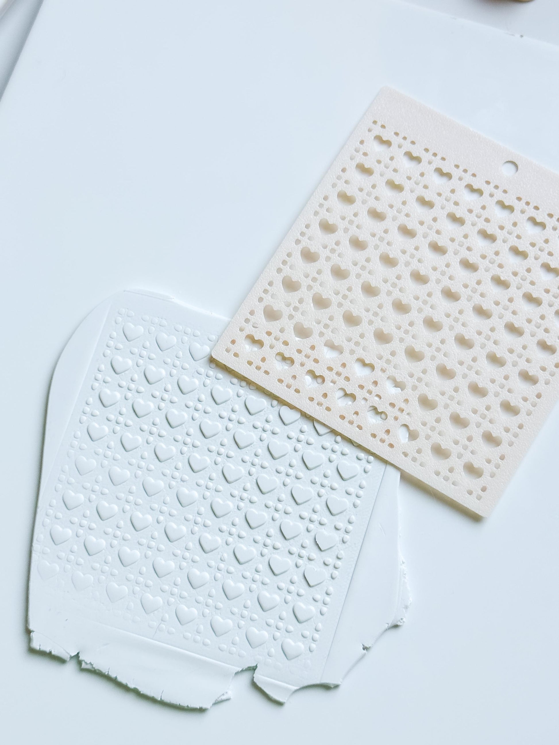 Dolly Love Dots Hearts Stencil for Polymer Clay