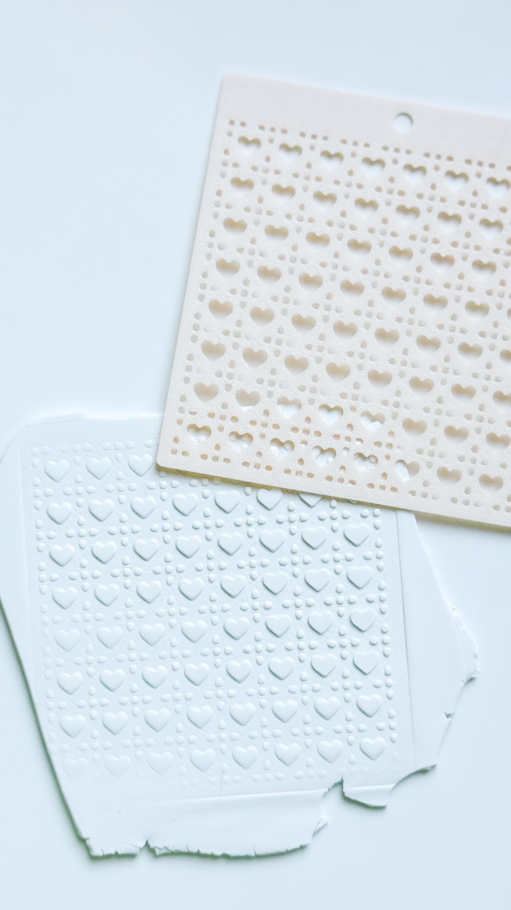 Dolly Love Dots Hearts Stencil for Polymer Clay