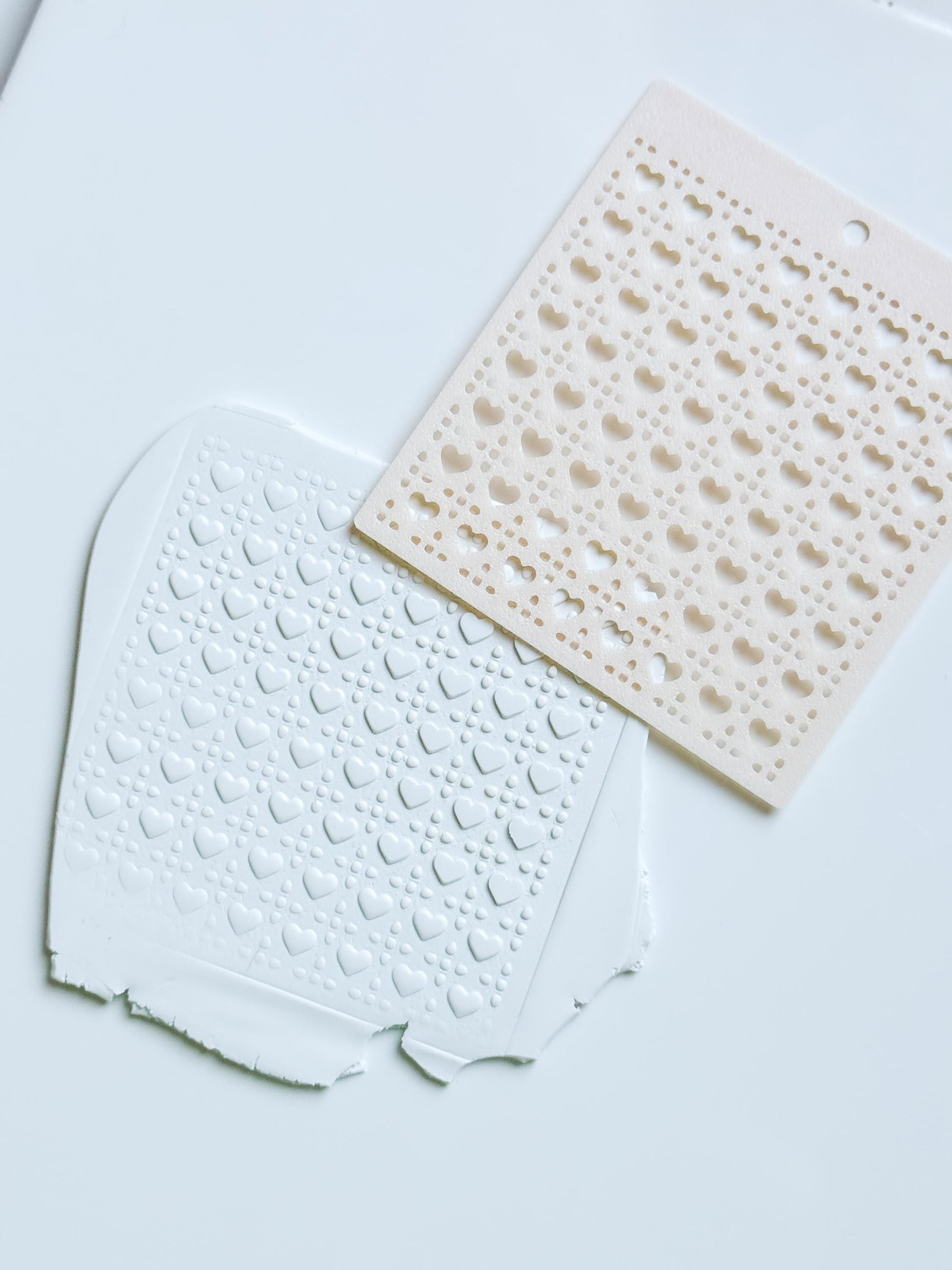 Dolly Love Dots Hearts Stencil for Polymer Clay