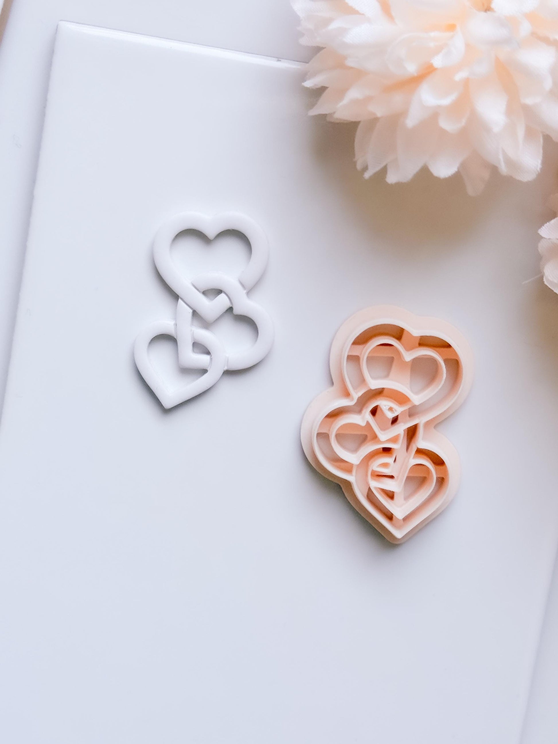 Heartchain Trio Linked Hearts Cutter for Polymer Clay