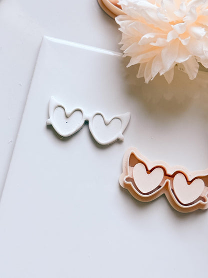Love Specs Clay Cutter: Heart Glasses Valentine Shape