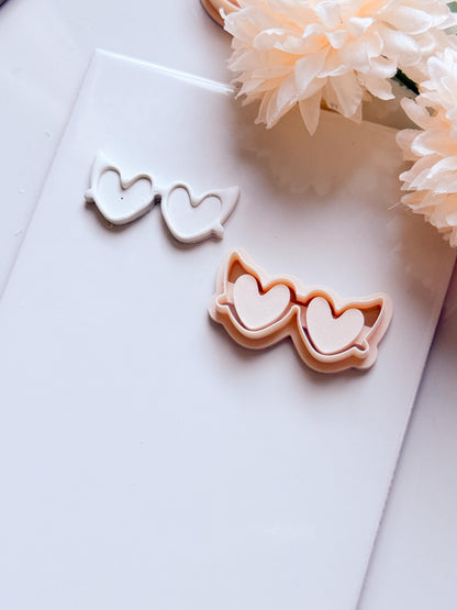 Love Specs Clay Cutter: Heart Glasses Valentine Shape