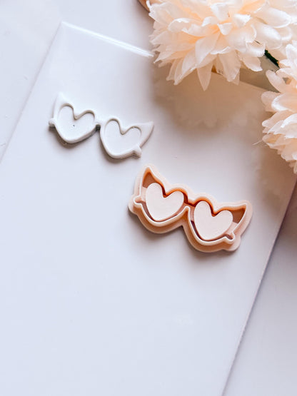 Love Specs Clay Cutter: Heart Glasses Valentine Shape