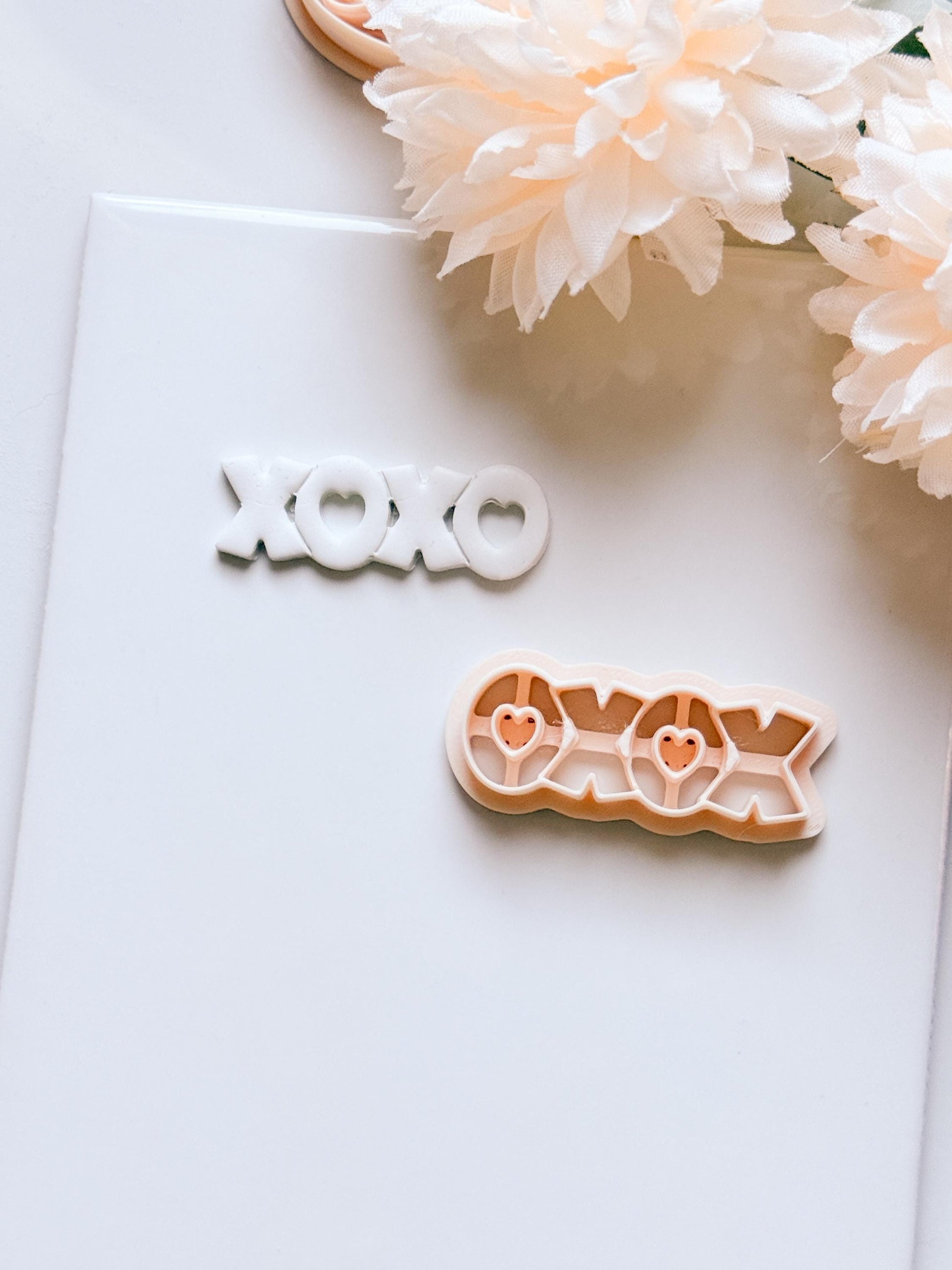XOXO Hearts Word Cutter for Polymer Clay