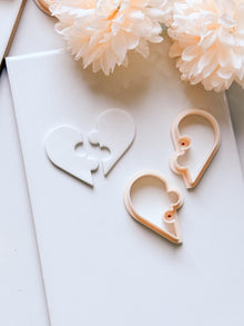 Puzzle Heart Duo Cutter for Polymer Clay