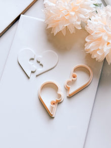 Puzzle Heart Duo Cutter for Polymer Clay