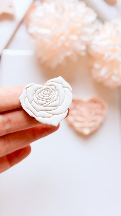 Roseheart Floral Heart Cutter for Polymer Clay