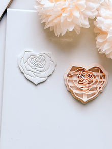 Roseheart Floral Heart Cutter for Polymer Clay