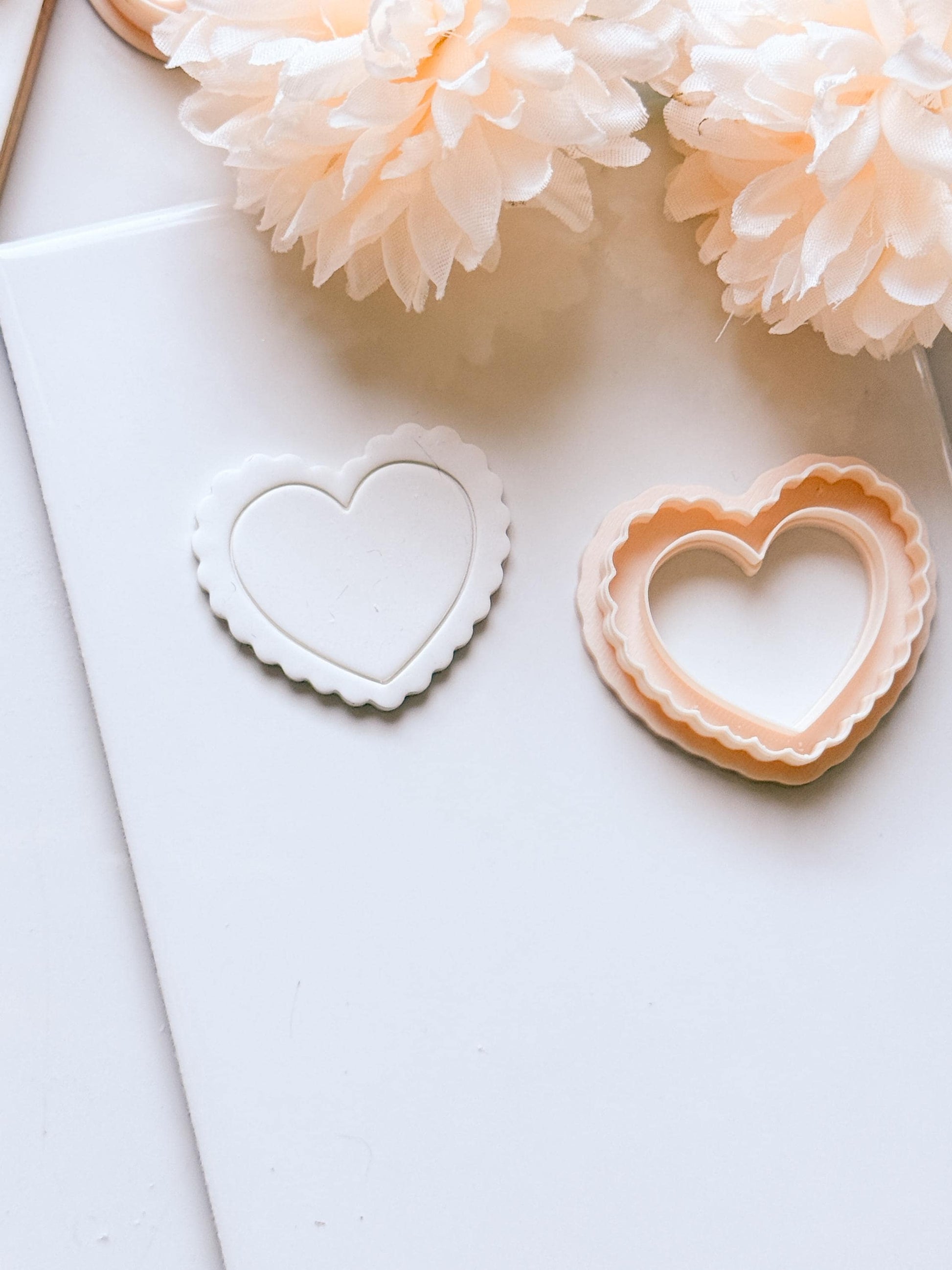 Heart Ruffle Scalloped Heart Cutter for Polymer Clay
