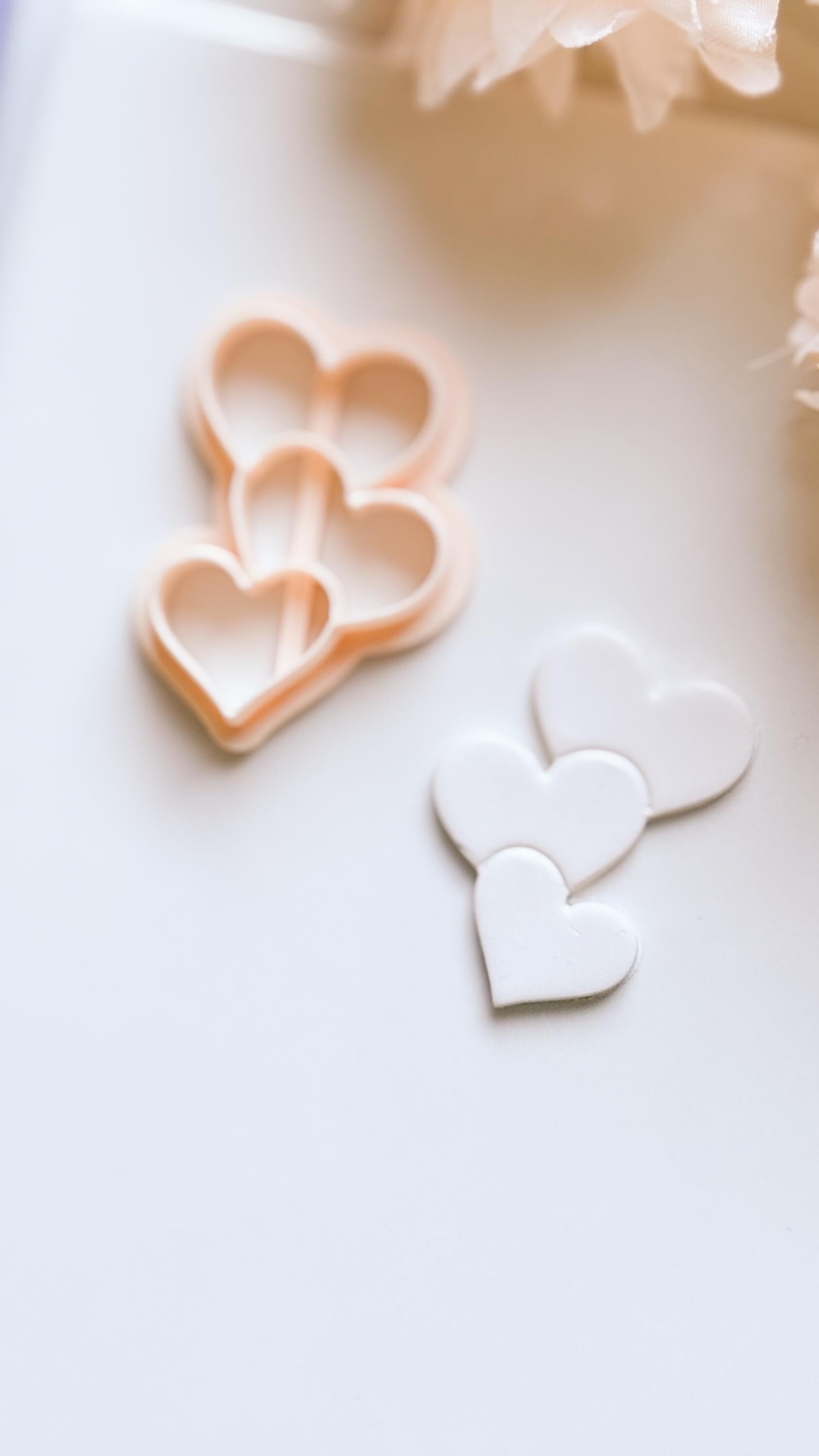 Stacked Hearts Trio Cutter for Polymer Clay