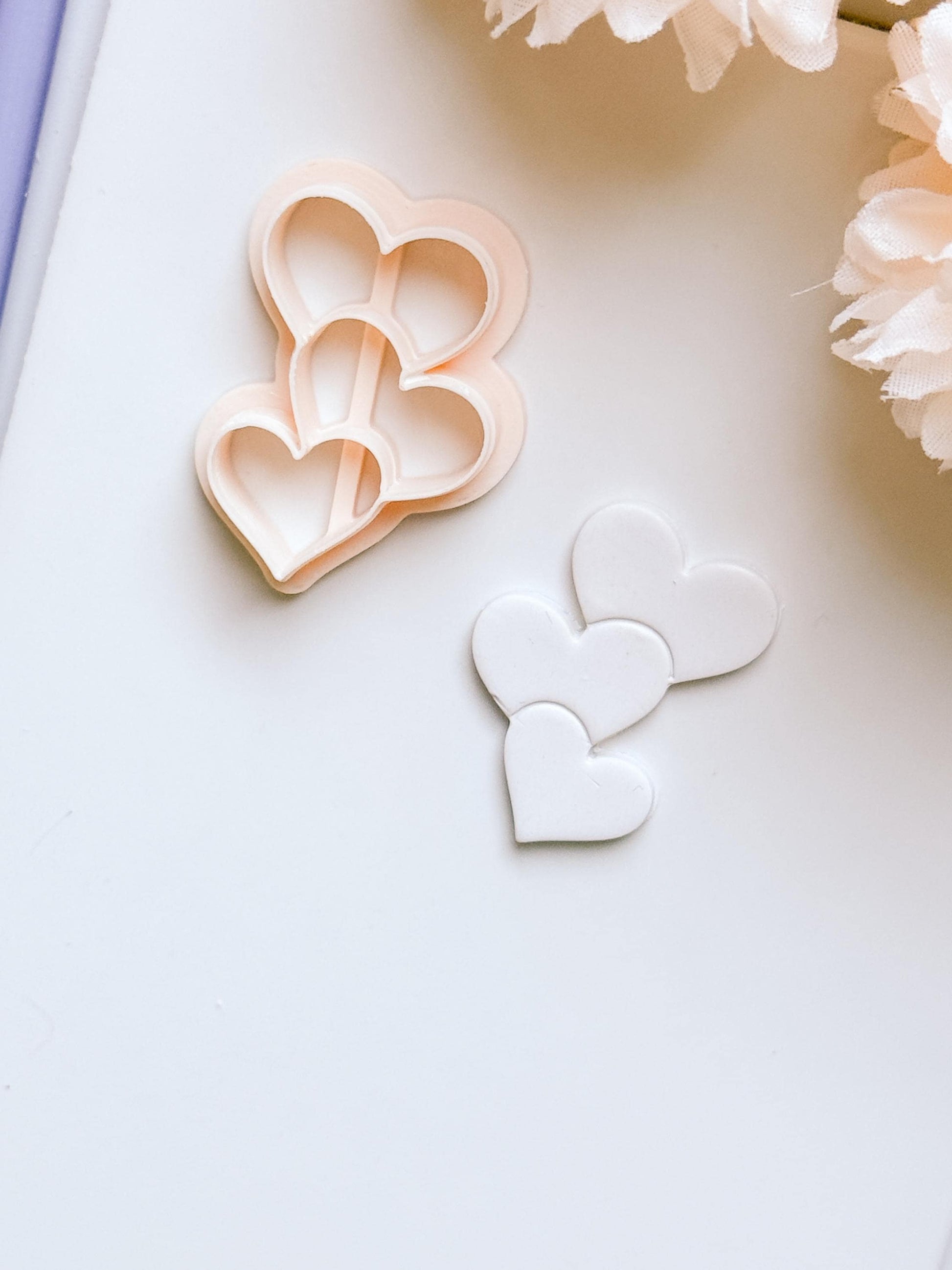 Stacked Hearts Trio Cutter for Polymer Clay