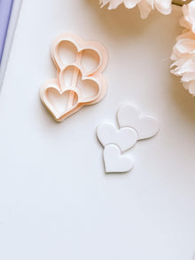 Stacked Hearts Trio Cutter for Polymer Clay