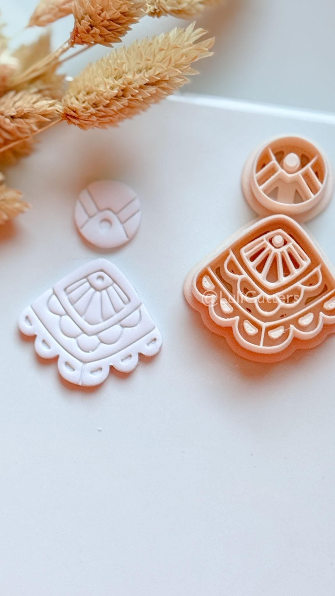 Mariel Clay Cutter: Layered Art Deco Polymer Clay Earring Shape