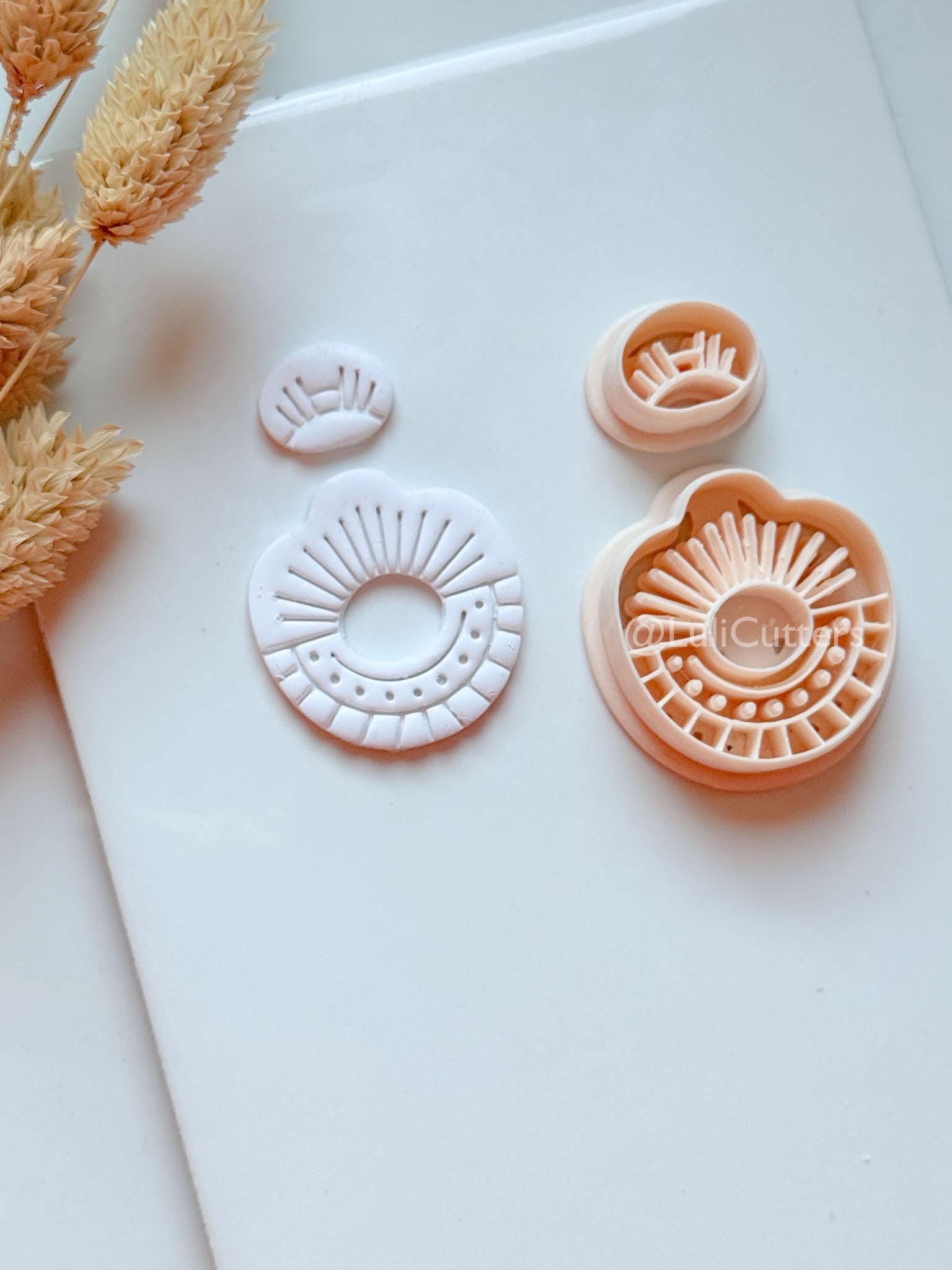 Romy Ray Clay Cutter: Sunburst Polymer Clay Earring Shapes