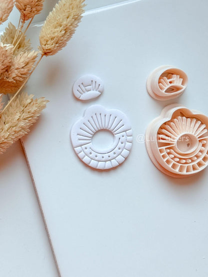 Romy Ray Clay Cutter: Sunburst Polymer Clay Earring Shapes