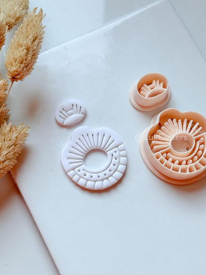 Romy Ray Clay Cutter: Sunburst Polymer Clay Earring Shapes