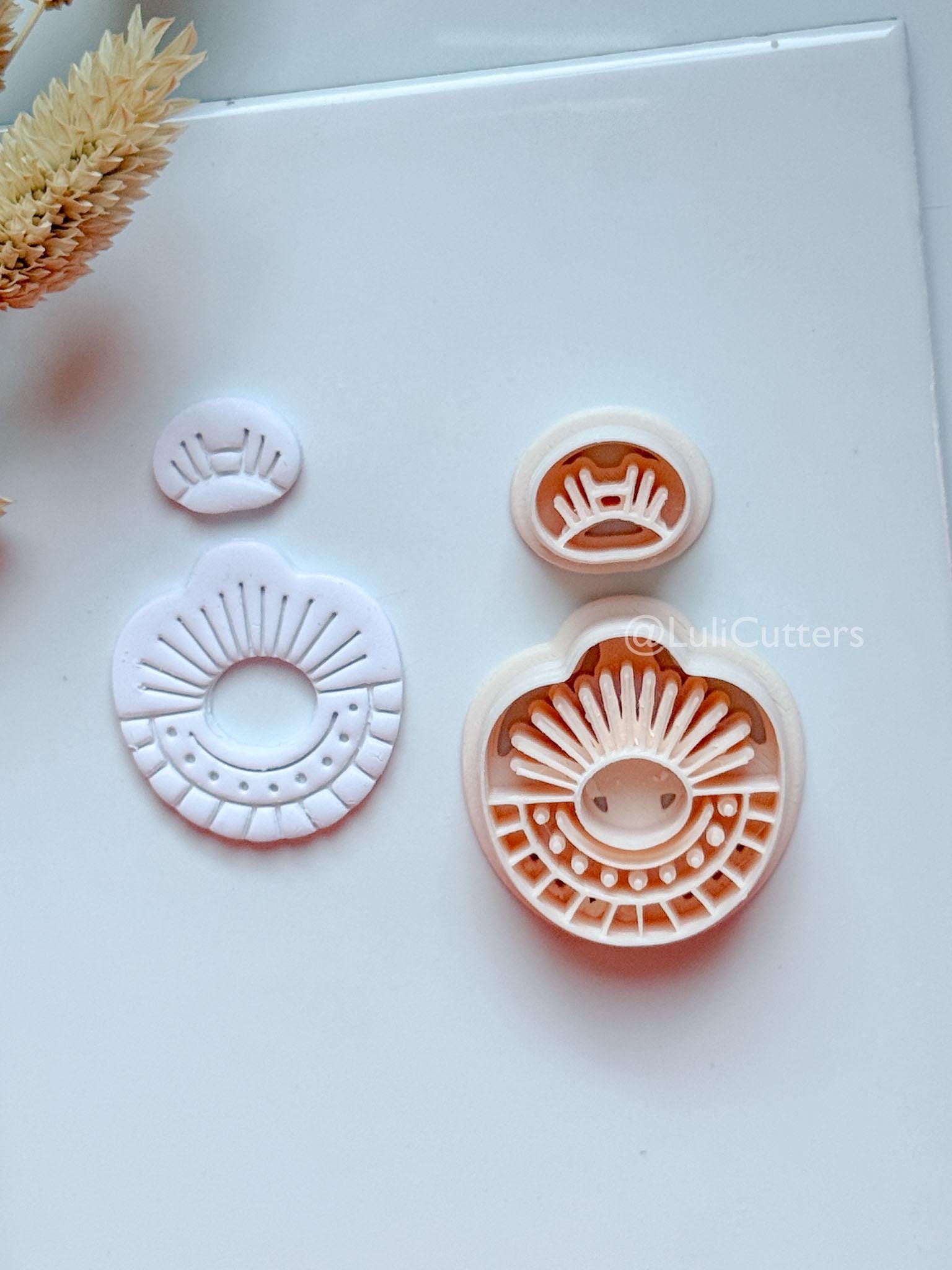 Romy Ray Clay Cutter: Sunburst Polymer Clay Earring Shapes