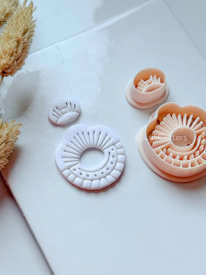 Romy Ray Clay Cutter: Sunburst Polymer Clay Earring Shapes