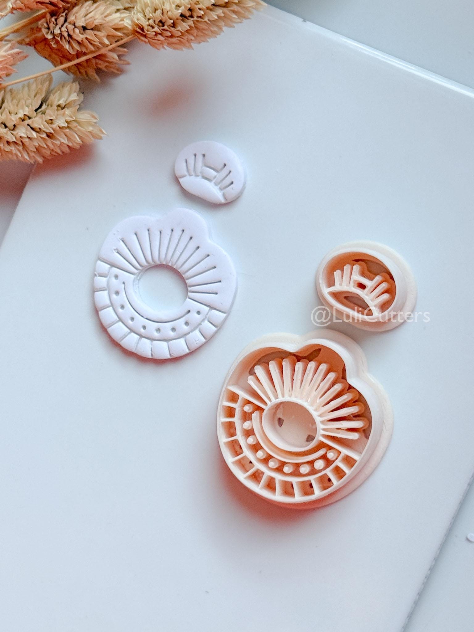 Romy Ray Clay Cutter: Sunburst Polymer Clay Earring Shapes